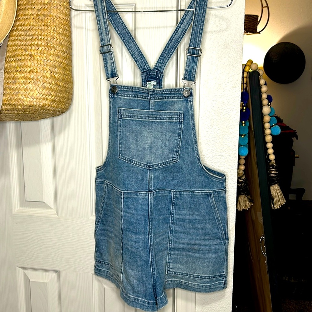 Aerie Denim short overall